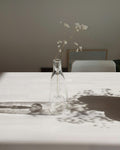 Hand-blown clear glass vase